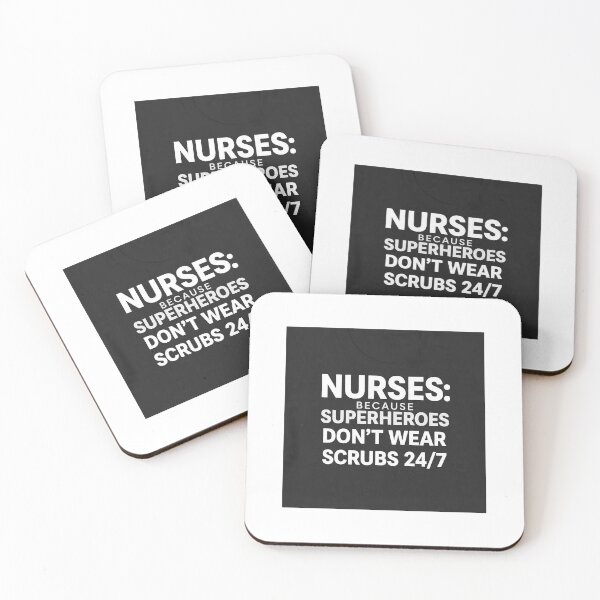 Item preview, *Nurses Because Superheroes Don't Wear Scrubs 24/7 - Funny Nurse Quote Design* designed and sold by Petringo.