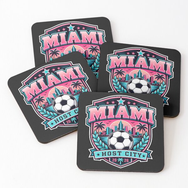 Item preview, Miami 2026 Host City Emblem Soccer Football Events designed and sold by BrickByDream.