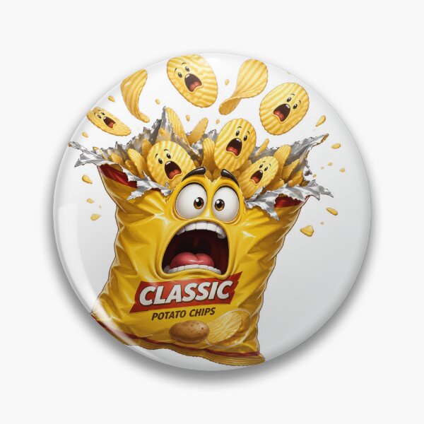 Item preview, Classic Potato Chips Funny Screaming Cartoon Bag designed and sold by jgvisualarts.