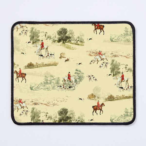 Item preview, Vintage English Country Hunting Horse Riders Hounds Beige designed and sold by tanjica.