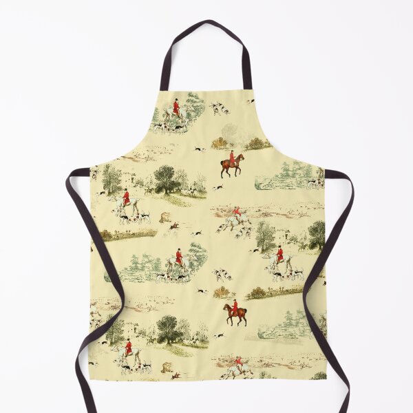 Item preview, Vintage English Country Hunting Horse Riders Hounds Beige designed and sold by tanjica.