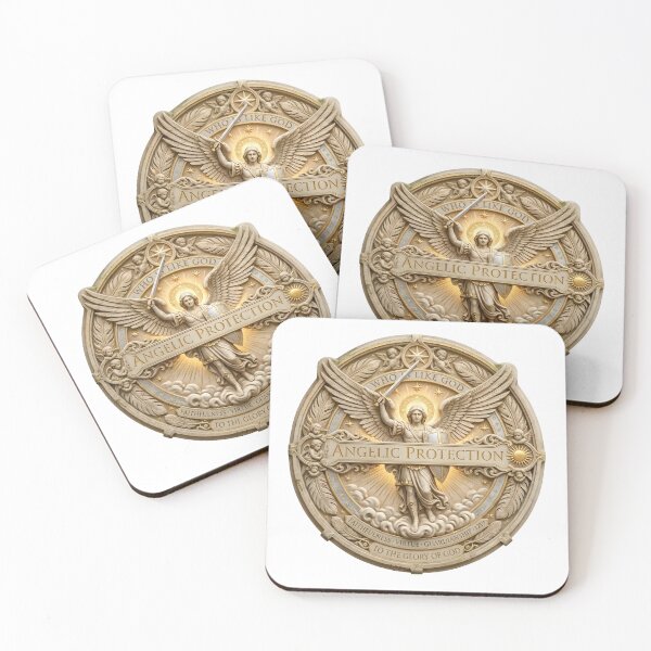 Item preview, Angelic Protection Divine Guardian Gold Seal designed and sold by LazyGeniusArt.