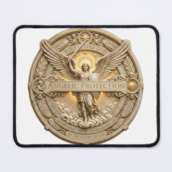 Item preview, Angelic Protection Divine Guardian Gold Seal designed and sold by LazyGeniusArt.
