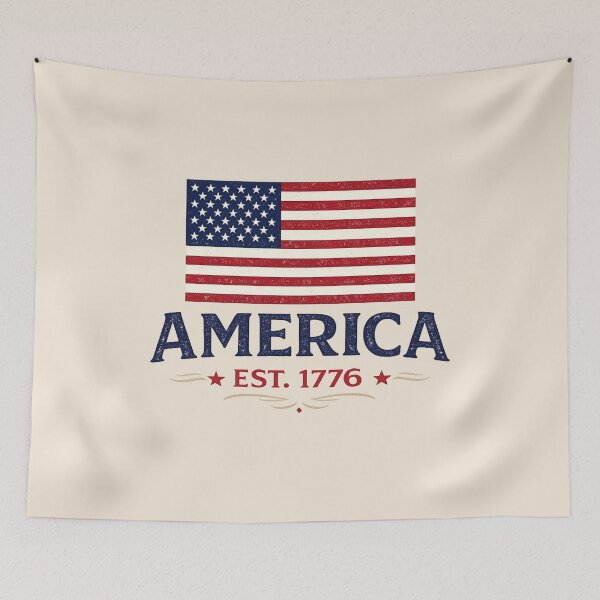 Item preview, America Est. 1776 Vintage Flag designed and sold by Chicken Dinner Studio.