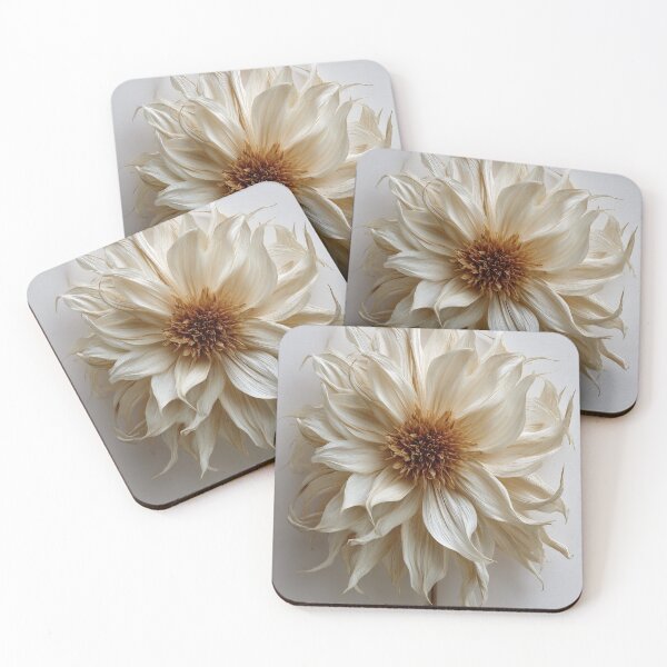 Item preview, Cream Dried Dahlia - Minimalist Botanical Art designed and sold by SlowRegardArt.