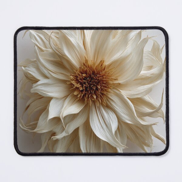 Item preview, Cream Dried Dahlia - Minimalist Botanical Art designed and sold by SlowRegardArt.