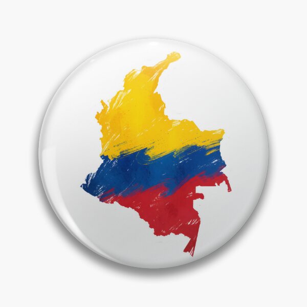 Item preview, Colombia Map Tricolor — Brushstroke Flag Art | Mapa Colombiano designed and sold by ColombianaShop.