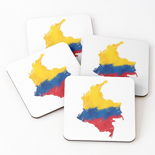 Item preview, Colombia Map Tricolor — Brushstroke Flag Art | Colombian Map designed and sold by ColombianaShop.