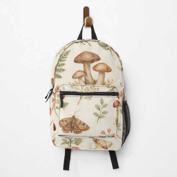 Item preview, Cottagecore Mushroom Botanical Pattern designed and sold by ArtDesignRemix.