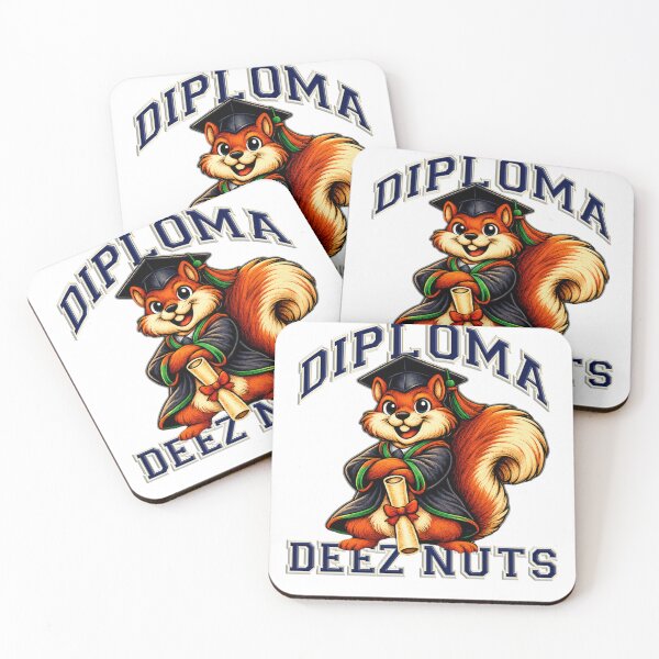 Item preview, Diploma Deez Nuts Graduate Squirrel designed and sold by SecretSquirrellDesigns.