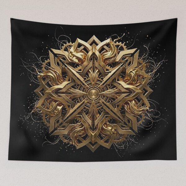 Item preview, Sovereign Matrix NW - Premium 3D Liquid Gold & Obsidian Luxury Art designed and sold by Nafas Wing.