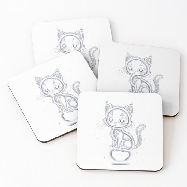 Item preview, Ethereal Glowing Kitten on a Crystal Ball - Magical Feline Art designed and sold by Pani Kara.