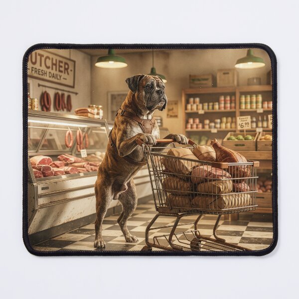 Item preview, Boxer Visits the Butcher designed and sold by Tridentulus.
