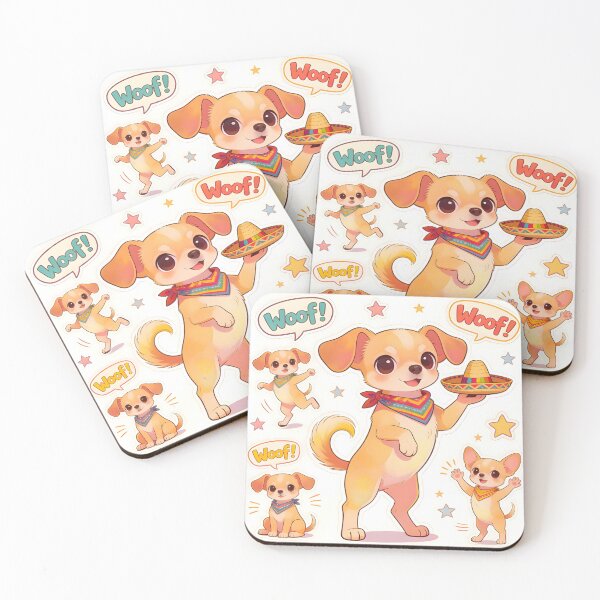 Item preview, Cute Mexican Chihuahua Sticker Set with Sombrero designed and sold by Paulocdias.