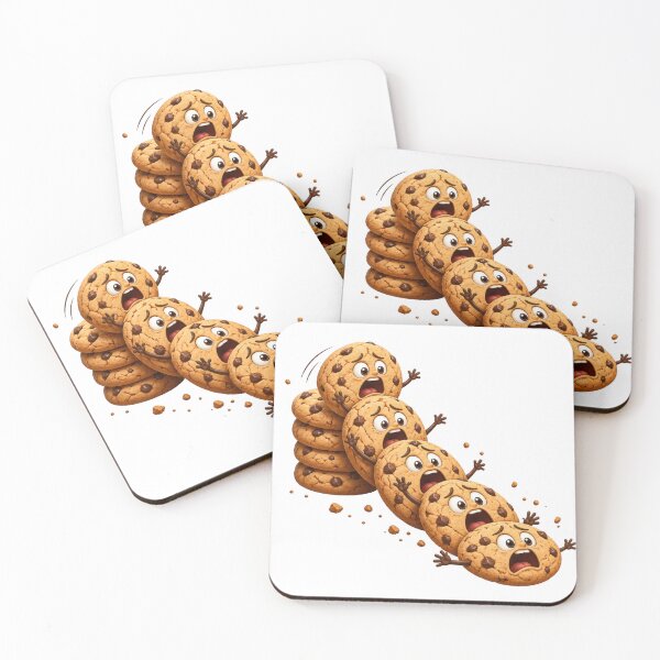 Item preview, Funny Scared Chocolate Chip Cookies Falling designed and sold by jgvisualarts.
