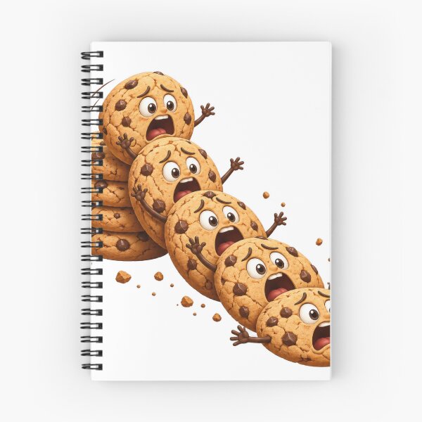Item preview, Funny Scared Chocolate Chip Cookies Falling designed and sold by jgvisualarts.