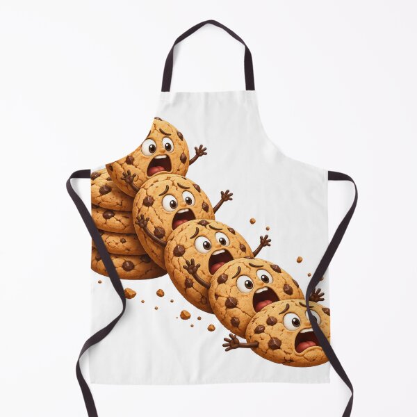 Item preview, Funny Scared Chocolate Chip Cookies Falling designed and sold by jgvisualarts.