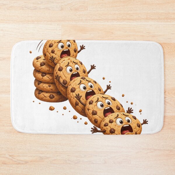 Item preview, Funny Scared Chocolate Chip Cookies Falling designed and sold by jgvisualarts.