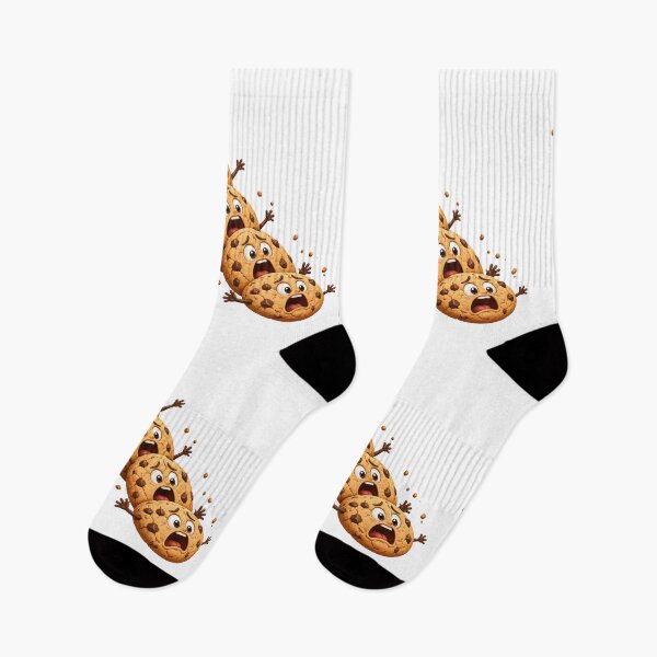 Item preview, Funny Scared Chocolate Chip Cookies Falling designed and sold by jgvisualarts.