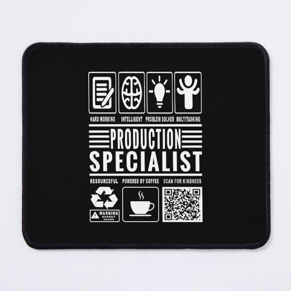 Item preview, Funny Media Production Specialist Job Description Icons QR Code designed and sold by MerchMaxxing.