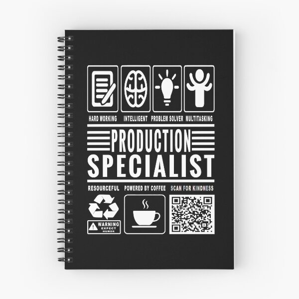Item preview, Funny Media Production Specialist Job Description Icons QR Code designed and sold by MerchMaxxing.