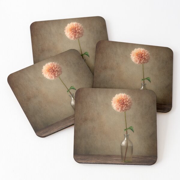 Item preview, Peach Dahlia - Minimalist Botanical Art designed and sold by SlowRegardArt.