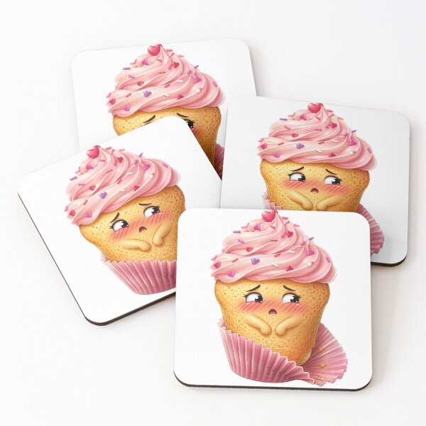 Item preview, Sad Cupcake Cute Kawaii Dessert Character designed and sold by jgvisualarts.