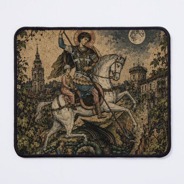 Item preview, Saint George of Sombor | Wearable Identity Urban Folk designed and sold by InnerwayStudio.