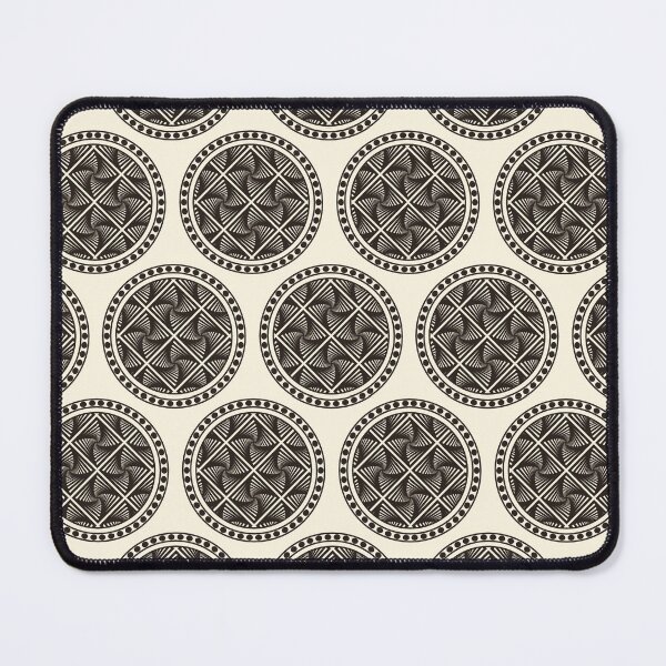 Item preview, Shadow Medallion – Elegant Geometric Pattern with Monochrome Optical Detail designed and sold by Helmina Groper.