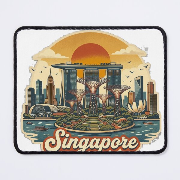 Item preview, Singapore Vintage Retro Travel Design designed and sold by MIArt Studio.