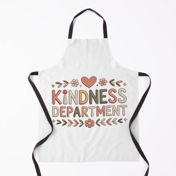 Item preview, Kindness Department Embroidered Floral Patch Typography Design designed and sold by FusiTink.