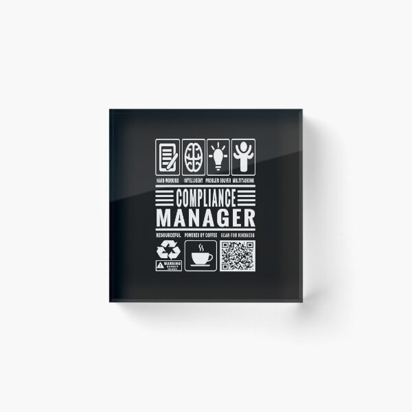 Item preview, Funny Compliance Manager Job Description Icons QR Code designed and sold by MerchMaxxing.