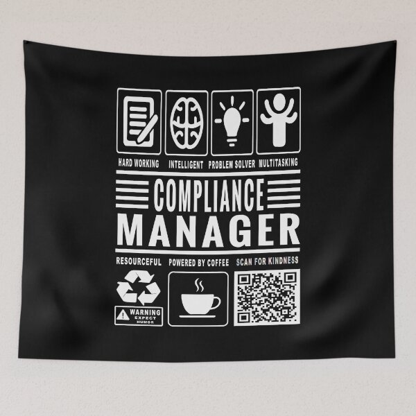 Item preview, Funny Compliance Manager Job Description Icons QR Code designed and sold by MerchMaxxing.