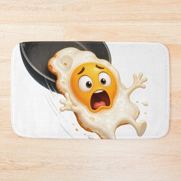 Item preview, Scared Fried Egg Flying Out of Frying Pan designed and sold by jgvisualarts.