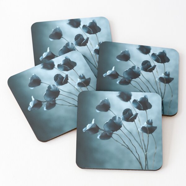 Item preview, Deep Blue & Charcoal Botanical Study - Moody Fine Art Floral designed and sold by SlowRegardArt.
