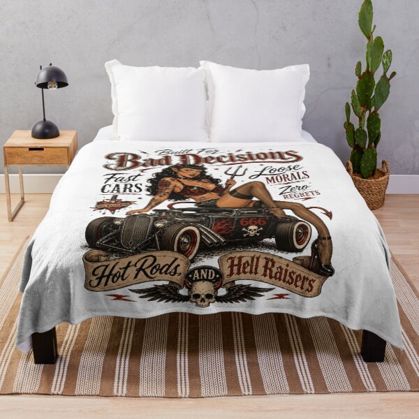 Item preview, Bad Decisions Devil Girl Hot Rod – Retro Rockabilly Pin Up designed and sold by Region.