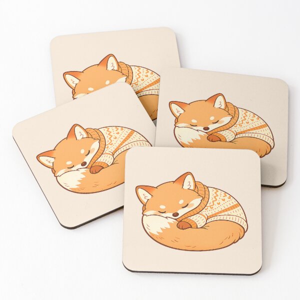 Item preview, Sleepy Autumn Fox in Cozy Sweater – Cute Cottagecore Illustration designed and sold by Iras-Art-Corner.