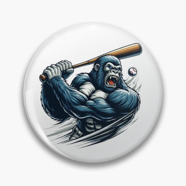 Item preview, Baseball Gorilla – Powerful Sports Animal Art designed and sold by Dogandesighn.