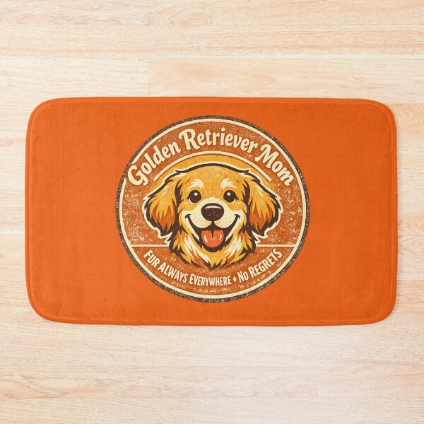 Item preview, Golden Retriever Mom Fur Always Everywhere No Regrets – Funny Vintage Badge | Golden Retriever Gift designed and sold by irfanshikh.