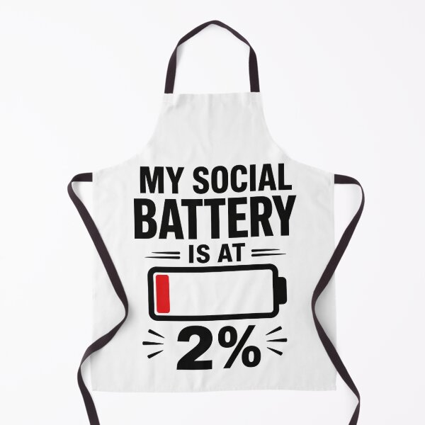 Item preview, My Social Battery Is At 2% - Funny Introvert Tee designed and sold by lexiangelus93.