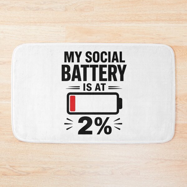 Item preview, My Social Battery Is At 2% - Funny Introvert Tee designed and sold by lexiangelus93.