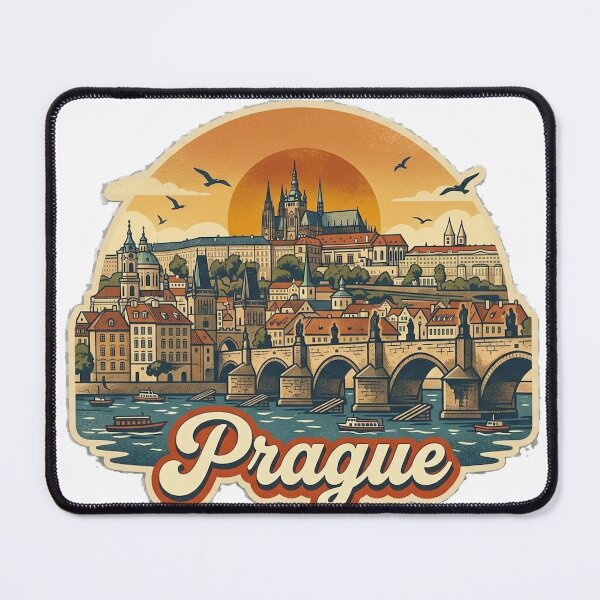 Item preview, Prague Vintage Retro Travel Design designed and sold by MIArt Studio.