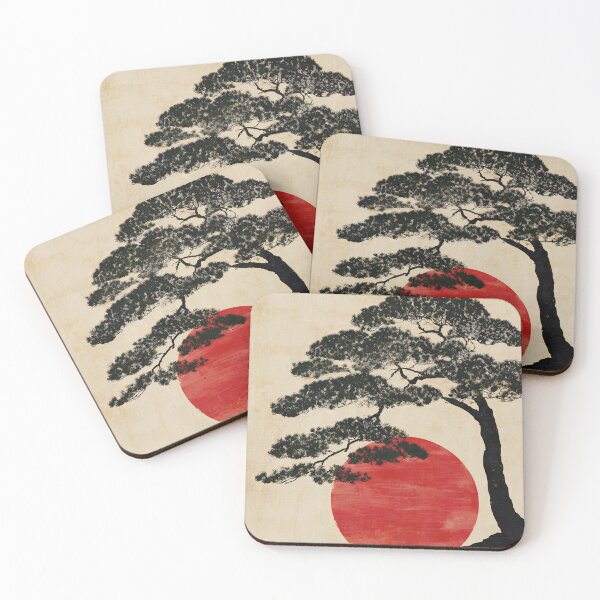Item preview, Japanese Bonsai - Japandi Ukiyo e Painting designed and sold by KJNihonDesigner.