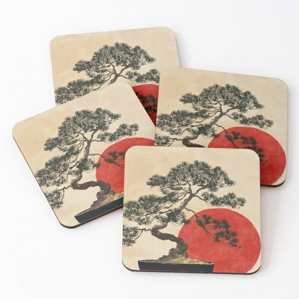 Item preview, Japanese Bonsai - Japandi Ukiyo e Painting designed and sold by KJNihonDesigner.
