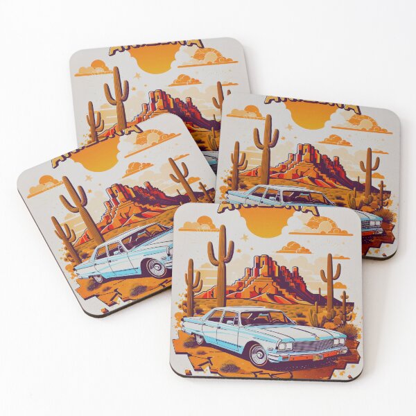 Item preview, Arizona Desert Sunset Vintage Lowrider Car Retro Southwest Graphic T-Shirt designed and sold by ArhaanFashions.