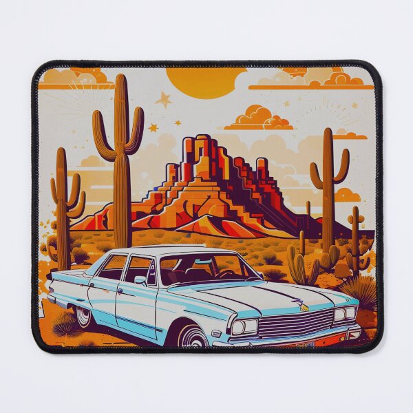 Item preview, Arizona Desert Sunset Vintage Lowrider Car Retro Southwest Graphic T-Shirt designed and sold by ArhaanFashions.
