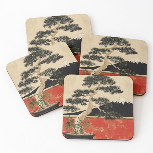 Item preview, Japanese Bonsai - Japandi Ukiyo e Painting designed and sold by KJNihonDesigner.