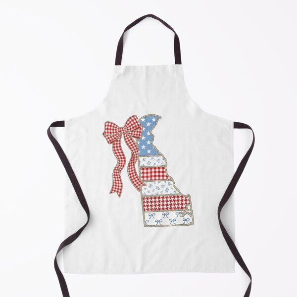 Item preview, Cute Patriotic Delaware Map with Red Gingham Bow designed and sold by Paper Drip.