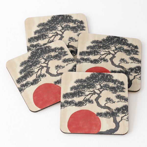 Item preview, Japanese Bonsai - Japandi Ukiyo e Painting designed and sold by KJNihonDesigner.