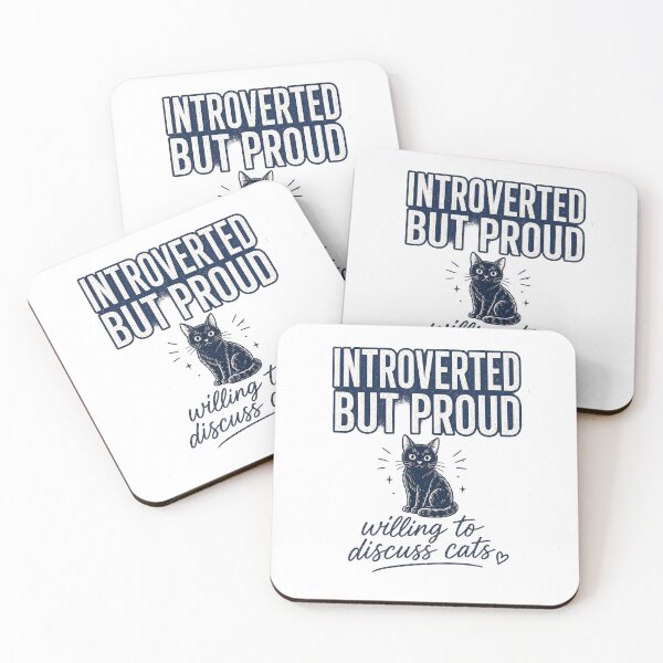 Item preview, Introverted But Proud Willing To Discuss Cats - Funny Cat Lover Tee designed and sold by lexiangelus93.
